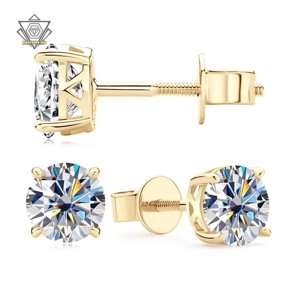 moissanite logo earrings